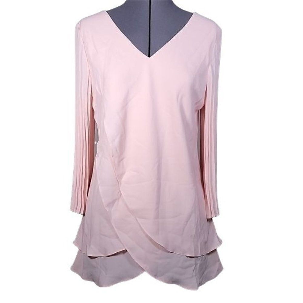 NWOT Laurie Felt Reversible Pleated Sleeve Blouse Sz XS